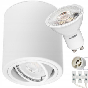 Oprawa Natynkowa HALOGENOWA TUBA + LED GU10 OSRAM