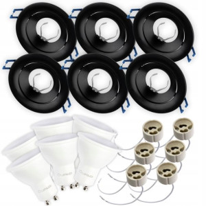 6x Oprawa HALOGENOWA Podtynkowa Ruchoma + LED GU10