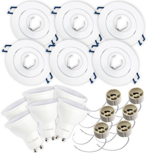 6x Oprawa HALOGENOWA Podtynkowa Ruchoma + LED GU10