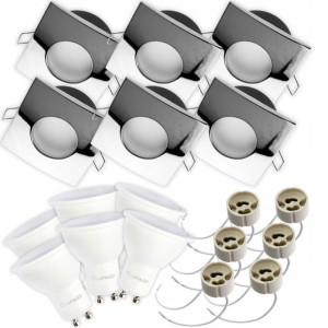 6x Oprawa Hermetyczna Ip44 + Led Gu10 Podbitka