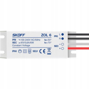 Zasilacz Led Hermetyczny 10v 6w 0,6a Ip68 Skoff