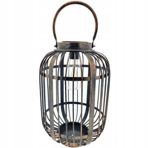 Lampka Ogrodowa SOLARNA LED LATARENKA 34cm PATYNA