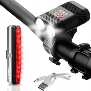 Zestaw Lampek Rowerowych Led Do Roweru Przód + Tył
