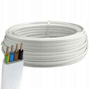 Przewód Kabel YDYp 4x1,5mm DRUT BIAŁY 10m