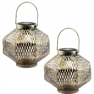 2x Lampa LATARENKA wisząca SOLARNA ogrodowa LED
