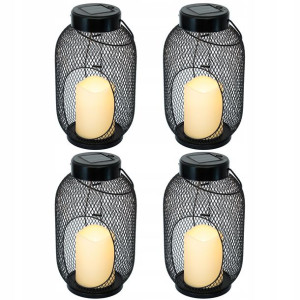 4x Lampa Ogrodowa SOLARNA LED Wisząca Latarenka