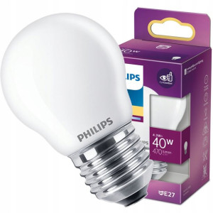 Żarówka Led Kulka E27 4,3w = 40w 2700k Philips