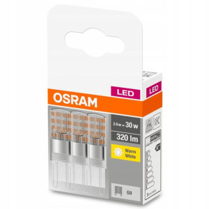 3x Żarówka Led G9 Kapsułka 2,6w = 30w 2700k Osram