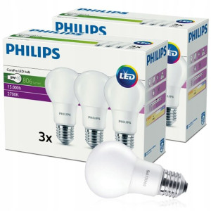 6x Żarówka LED E27 8W = 60W 806lm 2700K PHILIPS