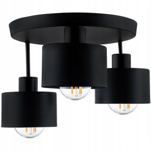 Lampa SUFITOWA Różowe Złoto SPOT Okrągła 3xE27