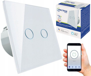 Włącznik światła dwustrefowy WiFi SMART 1000W 230V