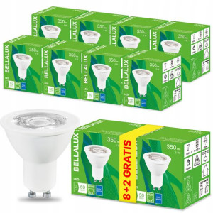 8x Żarówka Led Gu10 5w 50w 4000k Bellalux + Gratis