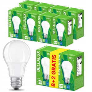 8x Żarówka Led E27 13w 100w 840 Bellalux + Gratis