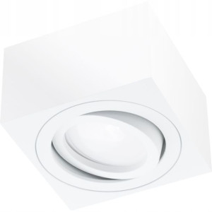 Oprawa Natynkowa HALOGENOWA SUFITOWA TUBA SPOT do LED 50mm BIAŁA RUCHOMA