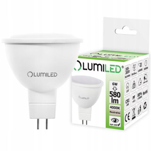 Żarówka Led Mr16 6w = 60w 580lm 4000k Lumiled 230v