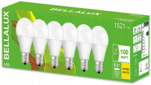 6x Żarówka LED E27 13W 100W 1521lm 2700K BELLALUX