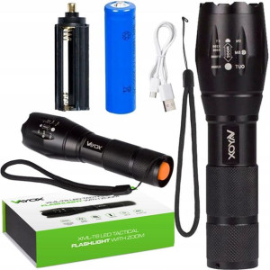 Latarka Taktyczna Led Cree Zoom Xml T6 Usb Aku