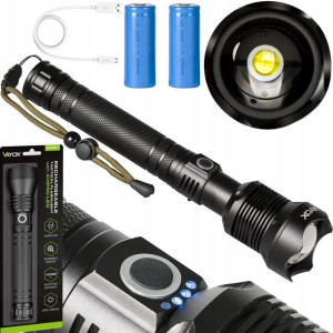 Latarka Taktyczna Mocna Led Xhp50 Zoom Usb Vayox