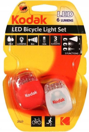 2x LAMPKA rowerowa LED LATARKA IP64 PRZÓD i TYŁ