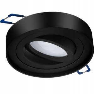 Oprawa Podtynkowa Halogenowa Sufitowa Tuba Led Ruchoma Gu10 Czarna Okrągła