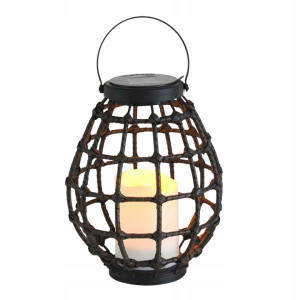 Lampa Solarna LATARENKA ogrodowa LED 23cm czarna
