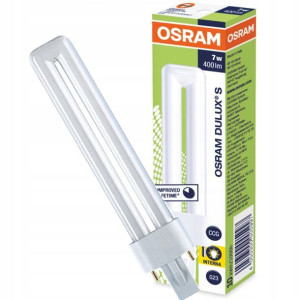 Świetlówka G23 DULUX S 7W 400lm 2700K OSRAM
