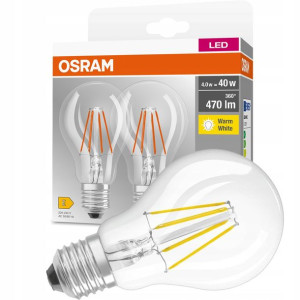 2x Żarówka LED Filament E27 4W 2700K 470lm OSRAM