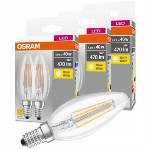 6x Żarówka LED Świeca E14 4W 40W 2700K 470lm OSRAM