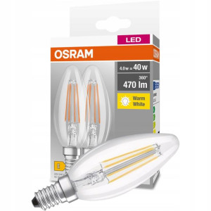 Żarówka Led E14 4w = 40w 2700k Filament Osram 2pak