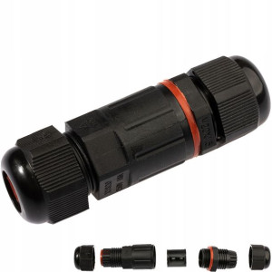 ZŁĄCZE HERMETYCZNE do przewodu 3x 1,5mm 4-8mm IP68