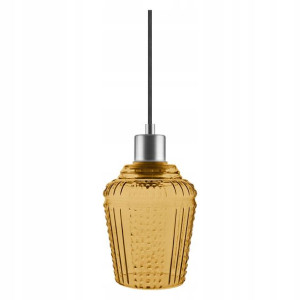 Lampa Wisząca Szklana VINTAGE CARVED JAR Ledvance