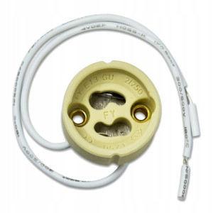 Gniazdo Ceramiczne Polux Gu10 Z Kablem 2*0,5mm
