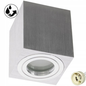 Oprawa natynkowa GU10 SPOT LED Kwadrat IP44 Chrom