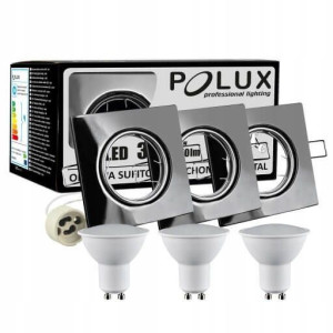 Zestaw 3x oprawa halogenowa ruchoma+ LED GU10 3,5W
