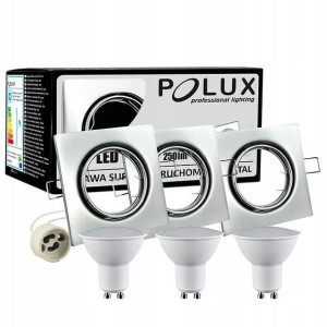 Zestaw 3x oprawa halogenowa ruchoma+ LED GU10 3,5W