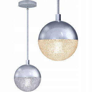 Lampa wisząca AMARILLO POLUX srebrna kula