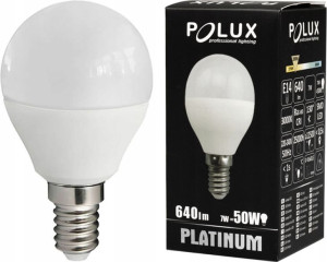Żarówka Led Kulka G45 E14 7w 50w Polux 3000k