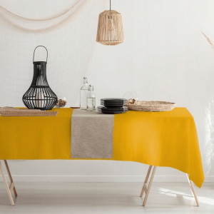 Obrus Na Stół Plamoodporny 40x140 Musztardowy