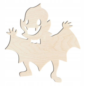 Drewniana ozdoba decoupage na halloween H010 15cm