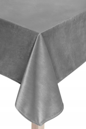 Obrus Bieżnik na Stół Welur SOFT Popiel 40x140