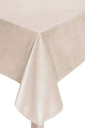 Obrus Bieżnik na Stół Welur SOFT Beżowy 60x120