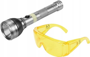 Latarka Uv Akumulatorowa 3w+okulary Yt-08588 Yato