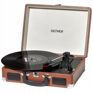 Gramofon Z Głośnikami Retro Mp3 Usb Winyl 2w Brown