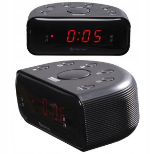 Denver Radiobudzik Radio Fm Bateryjno Sieciowe Led