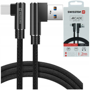 SWISSTEN Kabel ładowania kątowy USB - USB-C 1,2m