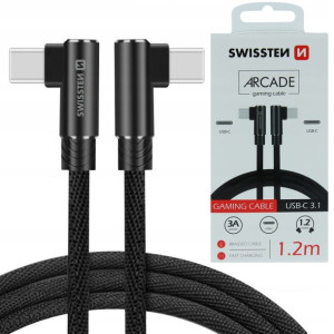 SWISSTEN Kabel ładowania kątowy USB-C - USB-C 1,2m