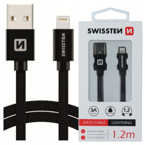 SWISSTEN Kabel do ładowania USB Lightning 1,2m 3A