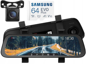 70mai Kamera samochodowa lusterko + cofania + 64GB