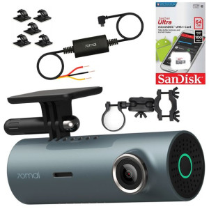 Rejestrator jazdy 70mai M300 + UCHWYT+ UP02+ 64GB