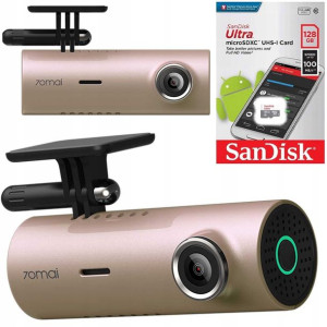 70mai M300 język PL+ karta SANDISK 128 GB 100 MB/s